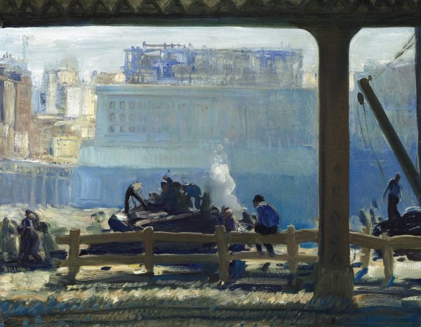 Blue Morning  by George Wesley Bellows - Hand-Painted Oil Painting Reproduction