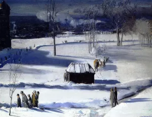 Blue Snow, the Battery by George Wesley Bellows - Oil Painting Reproduction