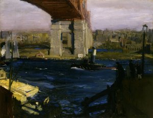 Bridge, Blackwell's Island by George Wesley Bellows Oil Painting