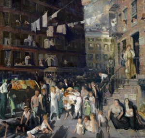 Cliff Dwellers by George Wesley Bellows Oil Painting