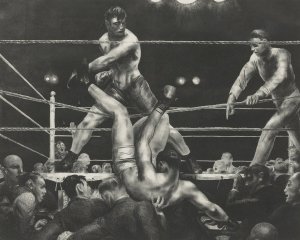 Dempsey And Firpo by George Wesley Bellows Oil Painting