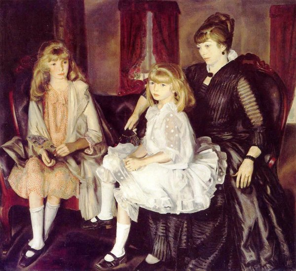 Emma and Her Children by George Wesley Bellows - Hand-Painted Oil Painting Reproduction