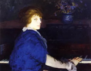 Emma at the Piano Oil painting by George Wesley Bellows