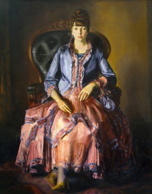 Emma in a Purple Dress by George Wesley Bellows Oil Painting