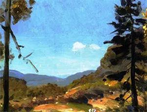 Evening Hills, Catskill Mountains by George Wesley Bellows Oil Painting