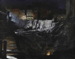 Excavation at Night  by George Wesley Bellows Oil Painting