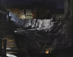 Excavation at Night  by George Wesley Bellows Oil Painting