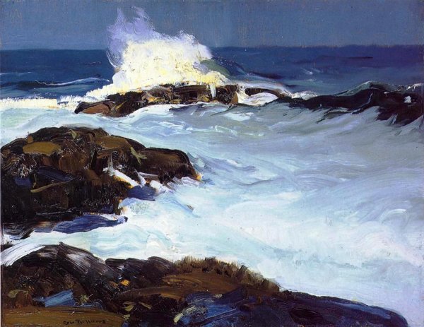 Main Product Photo of Flaming Breakers Painting by George Wesley Bellows
