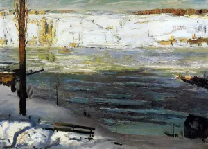 Floating Ice Oil painting by George Wesley Bellows