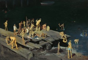 Forty-two Kids by George Wesley Bellows Oil Painting