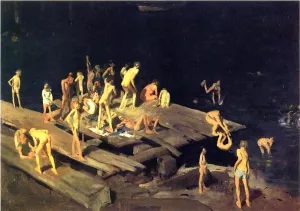 Forty-Two Kids by George Wesley Bellows - Oil Painting Reproduction