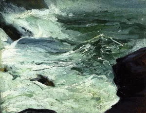 From Rock Top, Monhegan by George Wesley Bellows - Oil Painting Reproduction