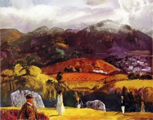 Golf Course - California Oil painting by George Wesley Bellows