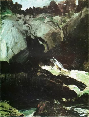 Gorge and Sea by George Wesley Bellows - Oil Painting Reproduction