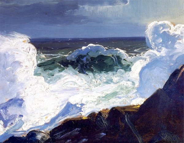 Green Breaker by George Wesley Bellows - Hand-Painted Oil Painting Reproduction