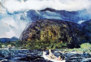 In a Rowboat by George Wesley Bellows Oil Painting