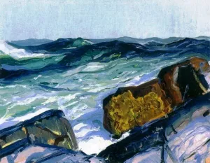 Iron Coast, Monhegan Oil painting by George Wesley Bellows