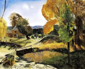 Little Bridge, Woodstock by George Wesley Bellows - Oil Painting Reproduction