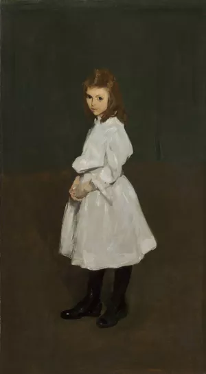 Little Girl in White by George Wesley Bellows Oil Painting