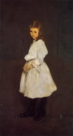 Little Girl in White by George Wesley Bellows Oil Painting
