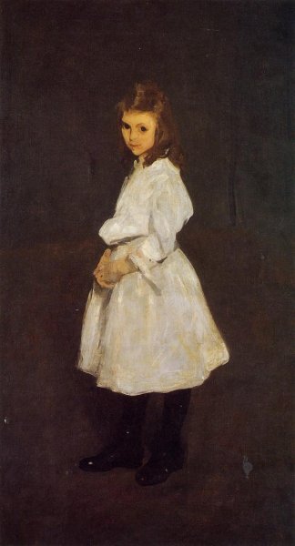 Main Product Photo of Little Girl in White Painting by George Wesley Bellows
