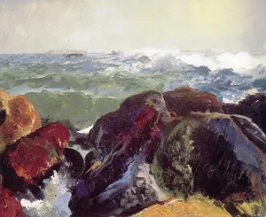 Monhegan Island by George Wesley Bellows Oil Painting