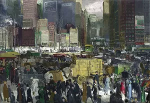 New York by George Wesley Bellows New York Oil painting by George Wesley Bellows