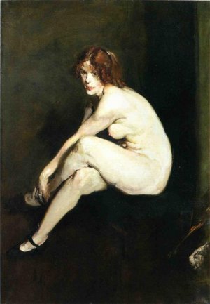 Nude Girl, Miss Leslie Hall Oil painting by George Wesley Bellows