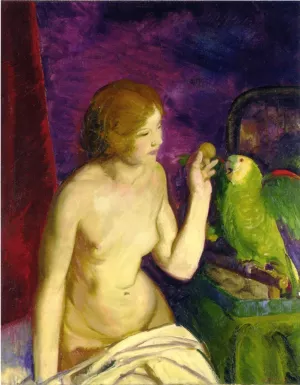 Nude with a Parrot by George Wesley Bellows Oil Painting