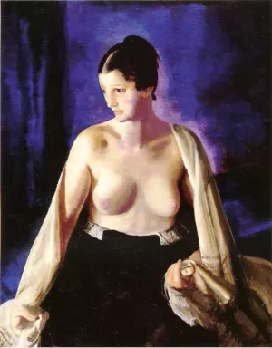 Nude with White Shawl by George Wesley Bellows Oil Painting
