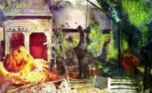 Old Farmyard, Toodleums painting by George Wesley Bellows