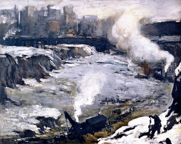 Pennsylvania Excavation by George Wesley Bellows - Hand-Painted Oil Painting Reproduction