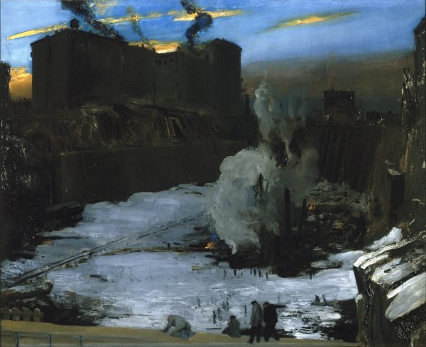 Pennsylvania Station Excavation by George Wesley Bellows - Hand-Painted Oil Painting Reproduction