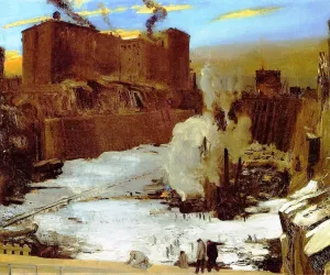 Pennsylvania Station Excavation by George Wesley Bellows Oil Painting