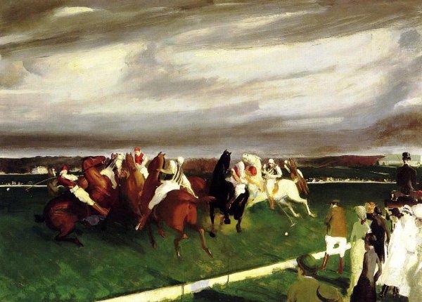 Polo at Lakewood by George Wesley Bellows - Hand-Painted Oil Painting Reproduction