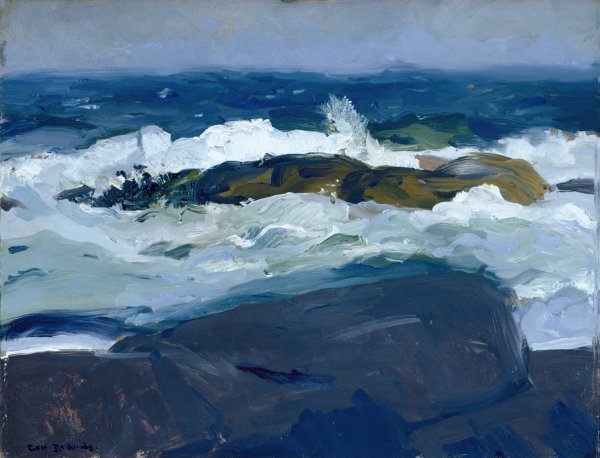 Rock Reef, Maine  by George Wesley Bellows - Hand-Painted Oil Painting Reproduction