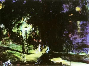 Summer Night, Riverside Drive Oil painting by George Wesley Bellows