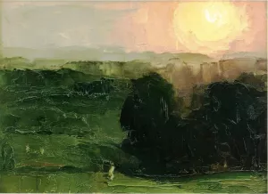 Sunset, Jersey Hills Oil painting by George Wesley Bellows