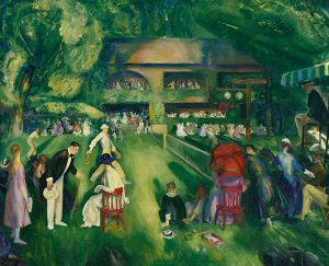 Tennis At Newport by George Wesley Bellows Oil Painting