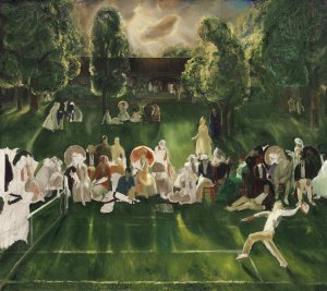 Tennis Tournament by George Wesley Bellows Oil Painting