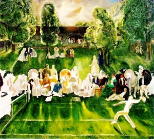 Tennis Tournament by George Wesley Bellows Oil Painting