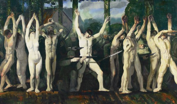 The Barricade   by George Wesley Bellows - Hand-Painted Oil Painting Reproduction
