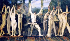 The Barricade Oil painting by George Wesley Bellows