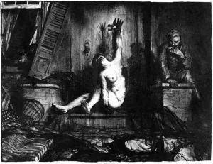 The Cigarette by George Wesley Bellows The Cigarette Oil painting by George Wesley Bellows