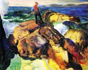 The Fisherman Study by George Wesley Bellows Oil Painting