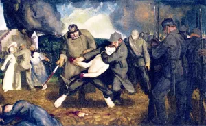 The Germans Arrive by George Wesley Bellows - Oil Painting Reproduction