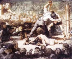 The Knock Out by George Wesley Bellows Oil Painting