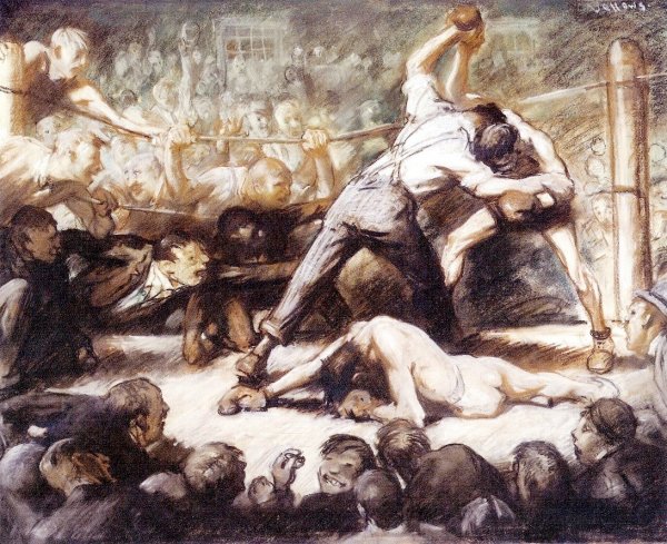 Main Product Photo of The Knock Out Painting by George Wesley Bellows