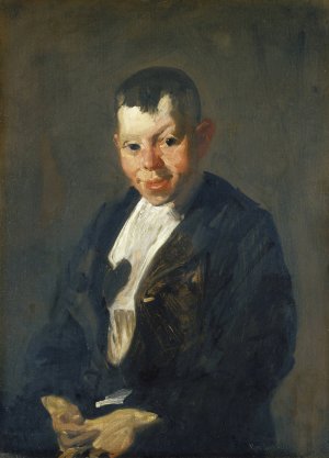 The Newsboy by George Wesley Bellows Oil Painting