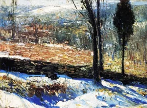 The Stone Fence by George Wesley Bellows Oil Painting